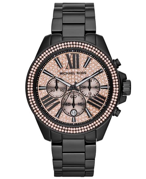 mk black watch women's|mk watches for women usa.